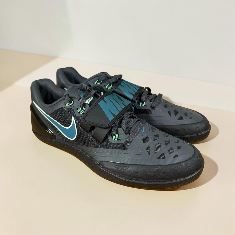 Nike Zoom Rotational 6 Track Throwing‎ Shoes Men's 10 Black Green FZ9606-001